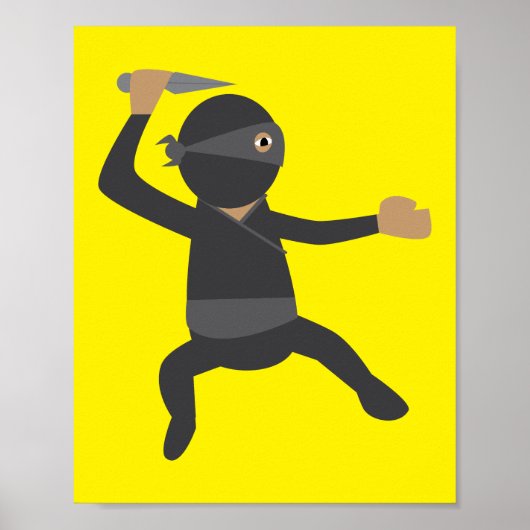 Lustiger Ninja Poster (Vorne)