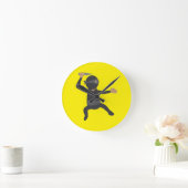 Lustiger Ninja Runde Wanduhr (Zuhause)