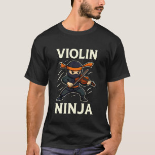 Lustiger Ninja spielt Geige T-Shirt