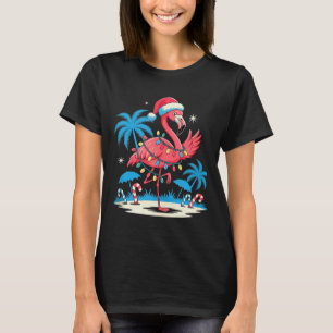 Lustiger Nk Flamingo In Weihnachtsmannhut Weihnach T-Shirt
