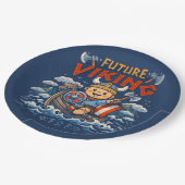 Lustiger Norwegischer Papier-Teller Future Viking Pappteller (Schrägansicht)