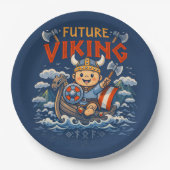 Lustiger Norwegischer Papier-Teller Future Viking Pappteller (Vorderseite)