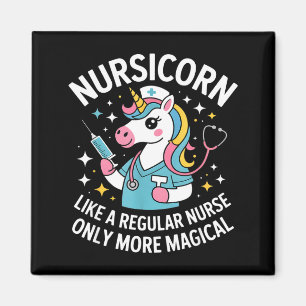 Lustiger Nursicorn wie eine normale Krankenschwest Magnet