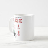 Lustiger Nussknacker Endstand Clara 1 Mäusekönig 0 Kaffeetasse (Vorderseite Links)