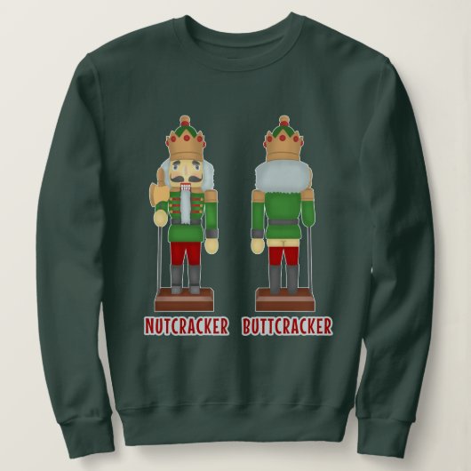 Lustiger Nussknacker-WeihnachtsSpaß-hässliche Sweatshirt (Design vorne)