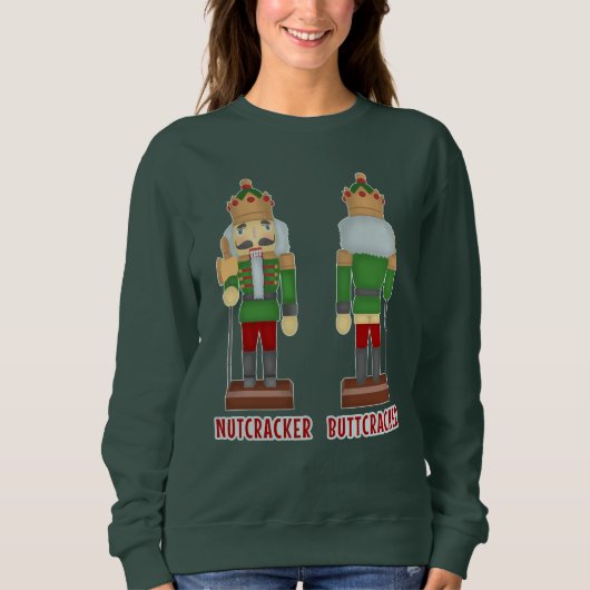 Lustiger Nussknacker-WeihnachtsSpaß-hässliche Sweatshirt (Vorderseite)