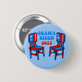lustiger Obama Biden Button (Vorne & Hinten)