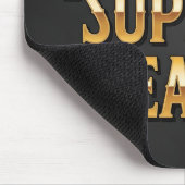 Lustiger Oberster Führer Goldene Typografie Büro Mousepad (Ecke)