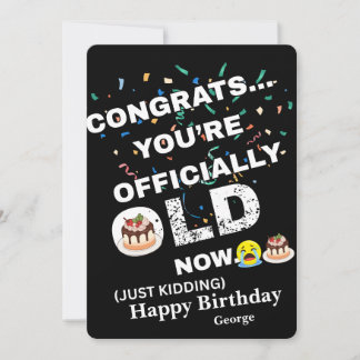 Lustiger offiziell alter Geburtstag - Fetter Meme- Feiertagskarte