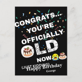Lustiger offiziell alter Geburtstag - Fetter Meme- Feiertagspostkarte