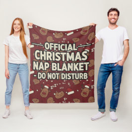Lustiger offizieller Weihnachtsnickerchen-Nicht-st Fleecedecke