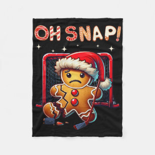 Lustiger Oh Snap Hockey Lebkuchen Weihnachten Sant Fleecedecke