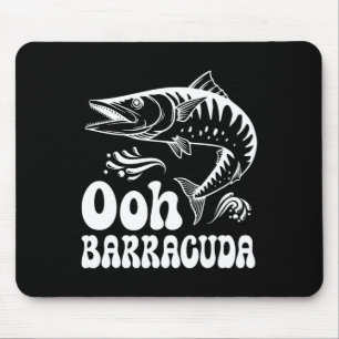 Lustiger Ohh-Barrakuda-Angler für Rockmusikliebhab Mousepad