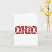 Lustiger Ohio-Hirsch Mittelwestliche Party O-h-i-o Karte (Gelbe Blume)