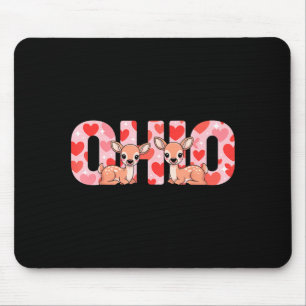Lustiger Ohio-Hirsch Mittlerer Westen Party O-h-i- Mousepad