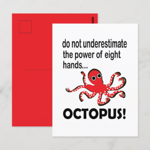 Lustiger Oktopus Ozean Tier Postkarte
