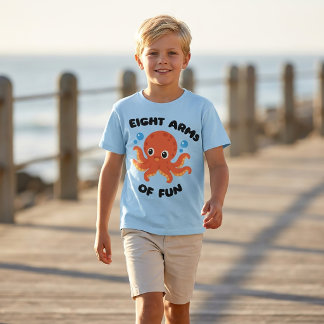 Lustiger Oktopus-T-Shirt 'Eight Arms of Fun' für J T-Shirt
