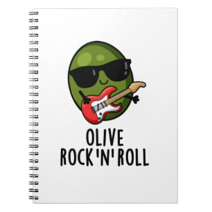 Lustiger Olive Rock And Roll Rocker Olive Pun Notizblock