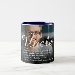 Lustiger Onkel, Funcle-Definition Moderne Schrift  Zweifarbige Tasse
