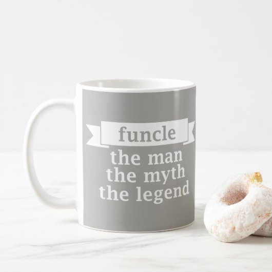 Lustiger Onkel - Funcle der Mann der Mythos die Kaffeetasse (Mit Donut)