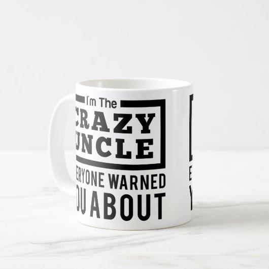 Lustiger Onkel - ich bin der verrückte Onkel Kaffeetasse (Vorderseite Links)