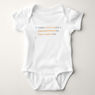 Lustiger Onkel Neugeborenes Code Baby Spruch Strampler
