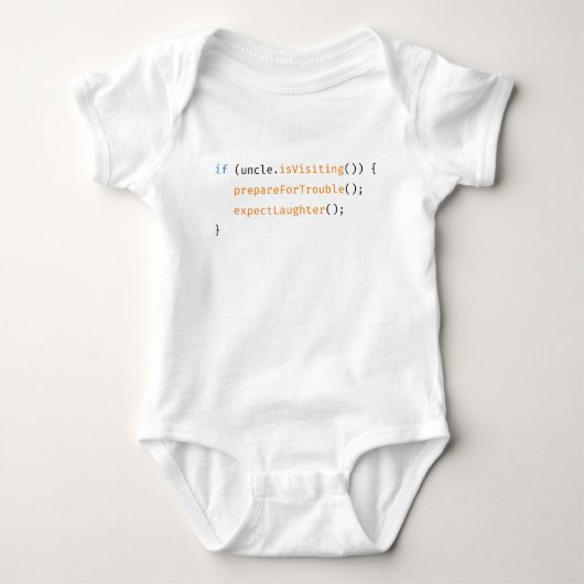 Lustiger Onkel Neugeborenes Code Baby Spruch Strampler (Vorderseite)