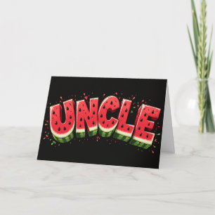 Lustiger Onkel Onkel Wassermelone Niedlich Sommer Karte