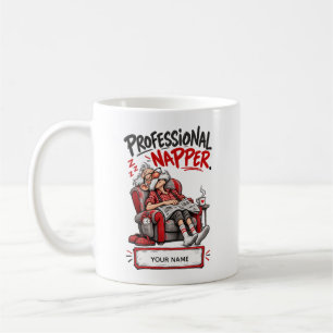 Lustiger Opa Professioneller Schläfer Personalisie Kaffeetasse