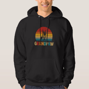 Lustiger Opa Retro Vintage Deutsche-Schäfer-Hund L Hoodie