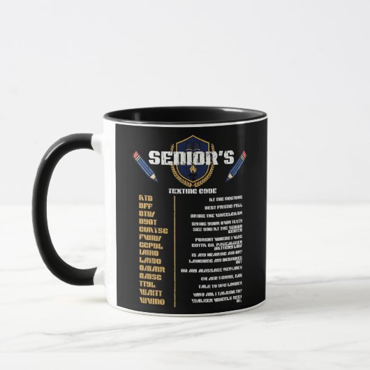 Lustiger Opa Senior Textcode Funny Ältere Tasse (Links)