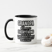 Lustiger Opa weiß alles Vintage-Geschenk