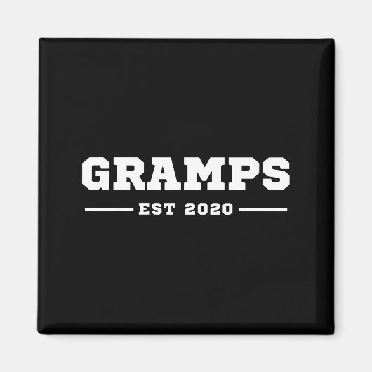 Lustiger Opa wird bald Gramps Est 2020 Neuer Großv Magnet (Vorne)