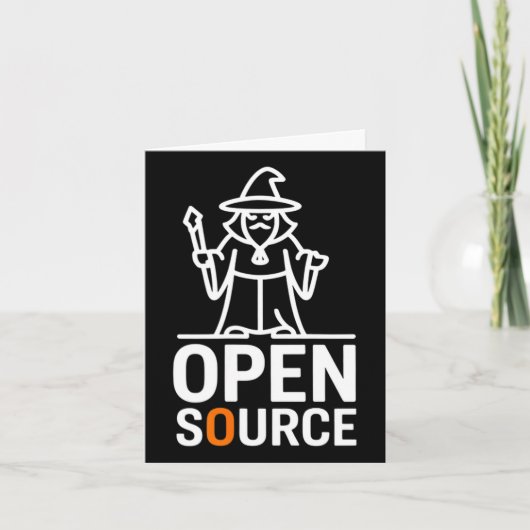 Lustiger Open-Source-Fehlerzauberer, der minimalis Karte (Vorderseite)