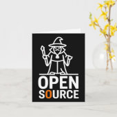 Lustiger Open-Source-Fehlerzauberer, der minimalis Karte (Gelbe Blume)