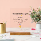 Lustiger Operations Manager Dank Acrylschild (Hochzeit)