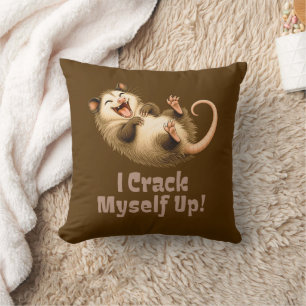Lustiger Opossum Lachender Cartoon Kissen