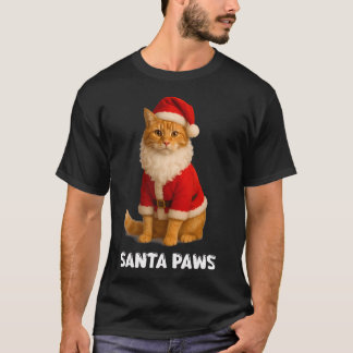 Lustiger orange getigerter Weihnachtskatze Santa P T-Shirt