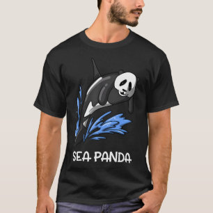 Lustiger Orca-Wal und Panda-Bär Sea Panda T-Shirt