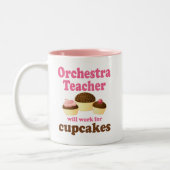 Lustiger Orchester-Lehrer Zweifarbige Tasse (Links)