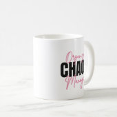 Lustiger organisierter Chaos-Manager-Becher  Kaffeetasse (VorderseiteRechts)