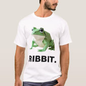 Lustiger Origami-Frosch RIBBIT T-Shirt (Vorderseite)