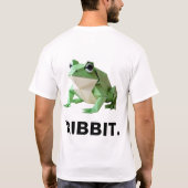Lustiger Origami-Frosch RIBBIT T-Shirt (Rückseite)