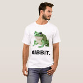 Lustiger Origami-Frosch RIBBIT T-Shirt (Vorne ganz)