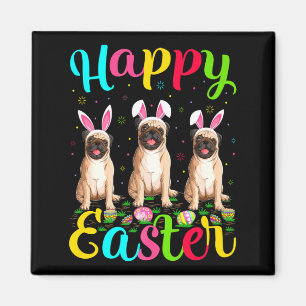 Lustiger Oster-Ei-Hase Pug-Hund Frohe Ostern T Magnet