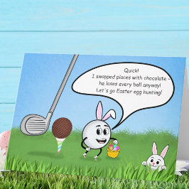 Lustiger Ostergolfball Ostereiersuche Humor Karte