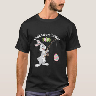 Lustiger Osterhase angelt nach Eiern Lustiger Feie T-Shirt