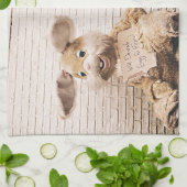 lustiger Osterhase Handtuch (Gefaltet)