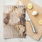 lustiger Osterhase Handtuch (Viertel Falte)