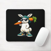 Lustiger Osterhase mit Karotten-Kaninchen Ostern J Mousepad (Mit Mouse)
